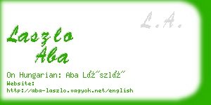laszlo aba business card